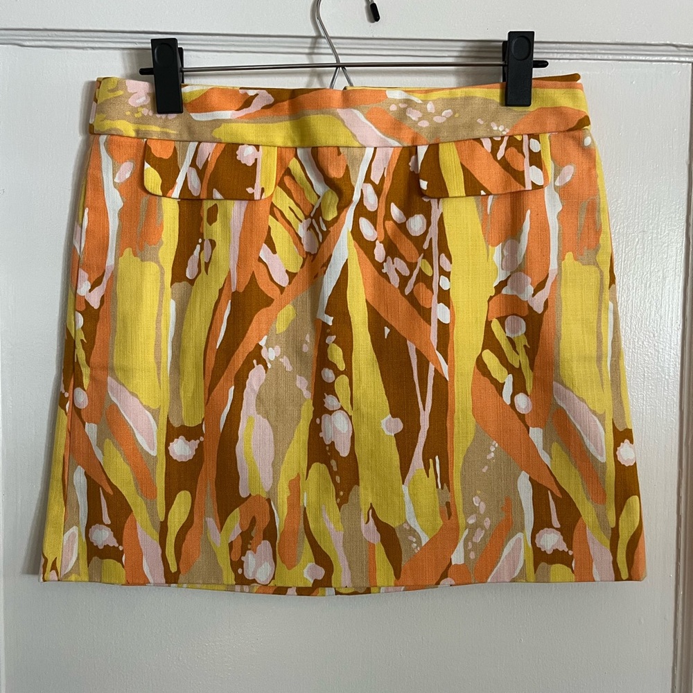 J Crew Mini Skirt, Multi Color